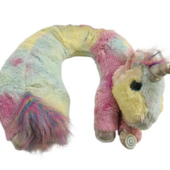 Plush Rainbow Unicorn Neck Massage Pillow - Picture 1 of 9